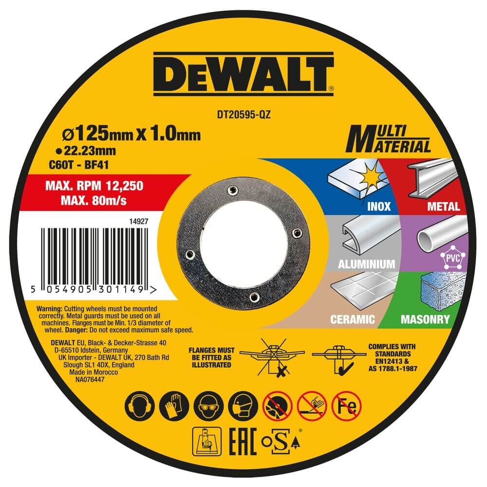 Круг відрізний MULTI-MATERIAL DeWALT DT20595 Круг відрізний MULTI-MATERIAL DeWALT DT20595