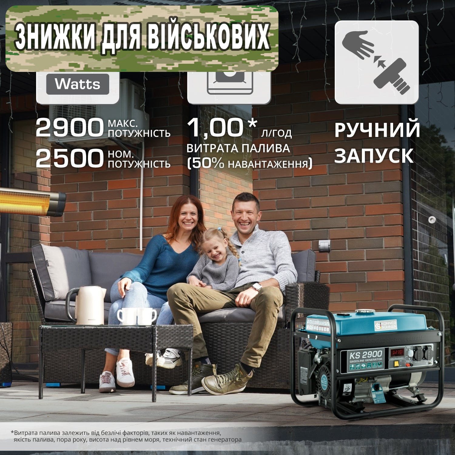Бензиновий генератор «Könner & Söhnen» KS 2900 (badge)