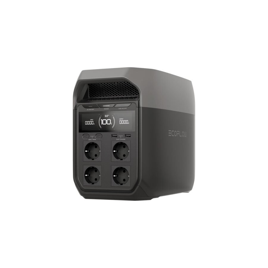 EcoFlow DELTA 3 Plus — розетки, USB-C 140 Вт та дисплей